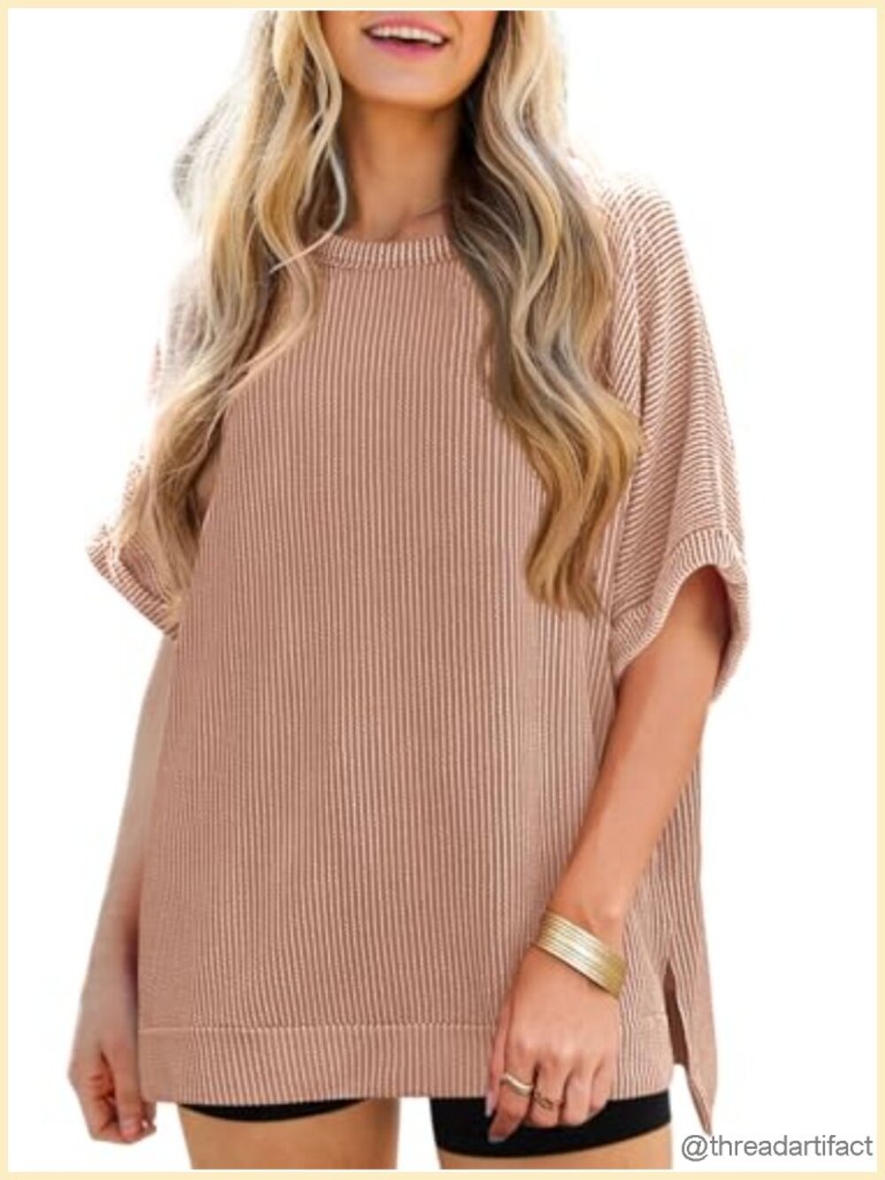 Oversized Dolman Sleeve Tunic Top Loose Fit Tee